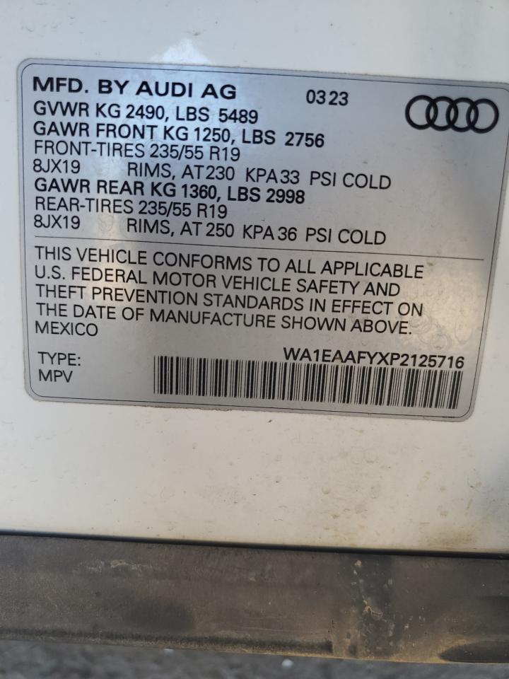 2023 Audi Q5 Premium Plus 45 VIN: WA1EAAFYXP2125716 Lot: 90789165