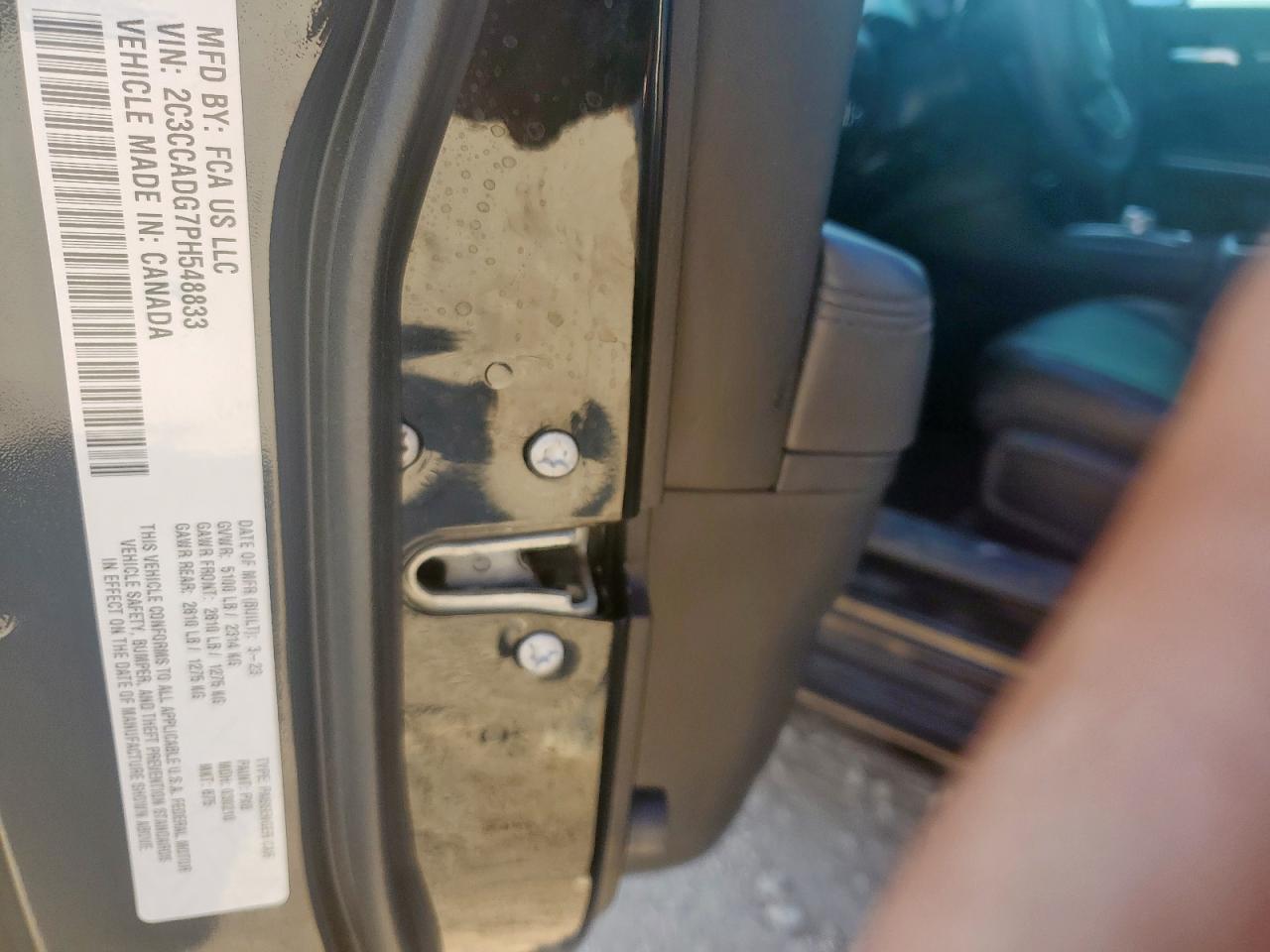 2023 Chrysler 300 Touring L VIN: 2C3CCADG7PH548833 Lot: 81984475