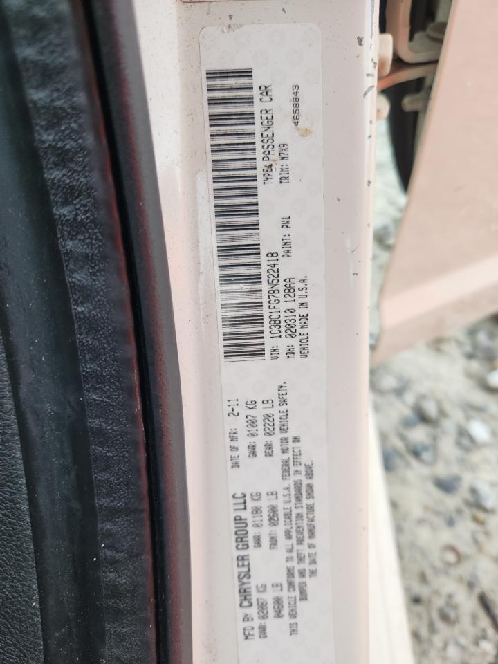 2011 Chrysler 200 Touring VIN: 1C3BC1FG7BN522418 Lot: 82227825