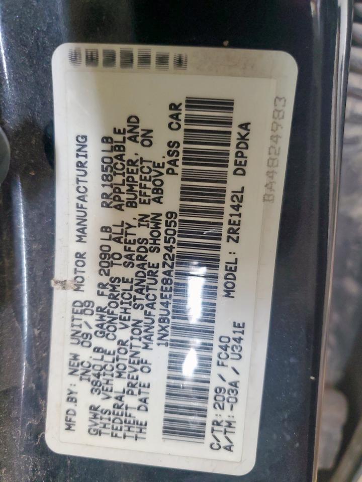 2010 Toyota Corolla Base VIN: 1NXBU4EE8AZ245059 Lot: 81962385