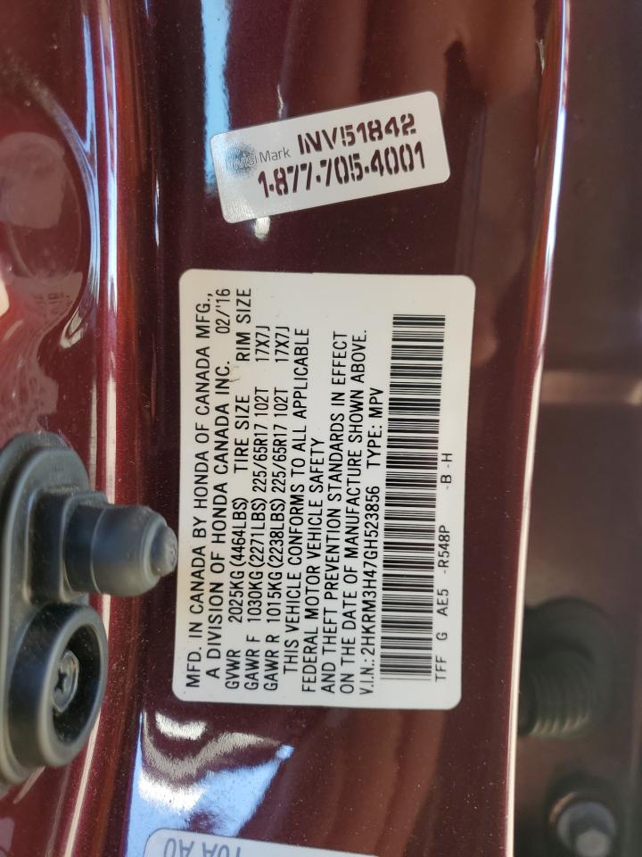 2016 Honda Cr-V Se VIN: 2HKRM3H47GH523856 Lot: 90743035