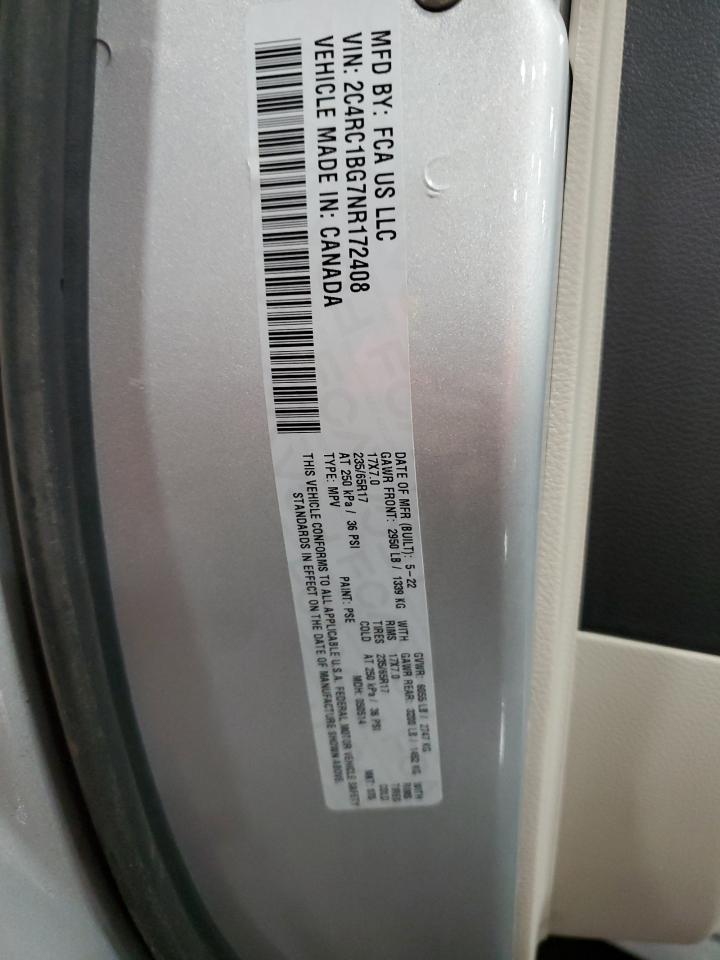 2022 Chrysler Pacifica Touring L VIN: 2C4RC1BG7NR172408 Lot: 85718945