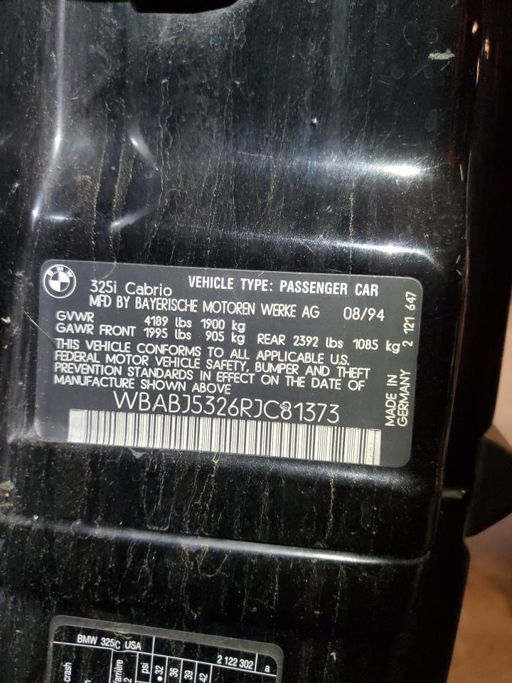 1994 BMW 325 Ic VIN: WBABJ5326RJC81373 Lot: 82373815