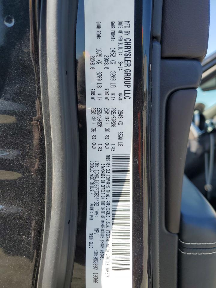 2015 Jeep Grand Cherokee Overland VIN: 1C4RJECG7FC654432 Lot: 84522745