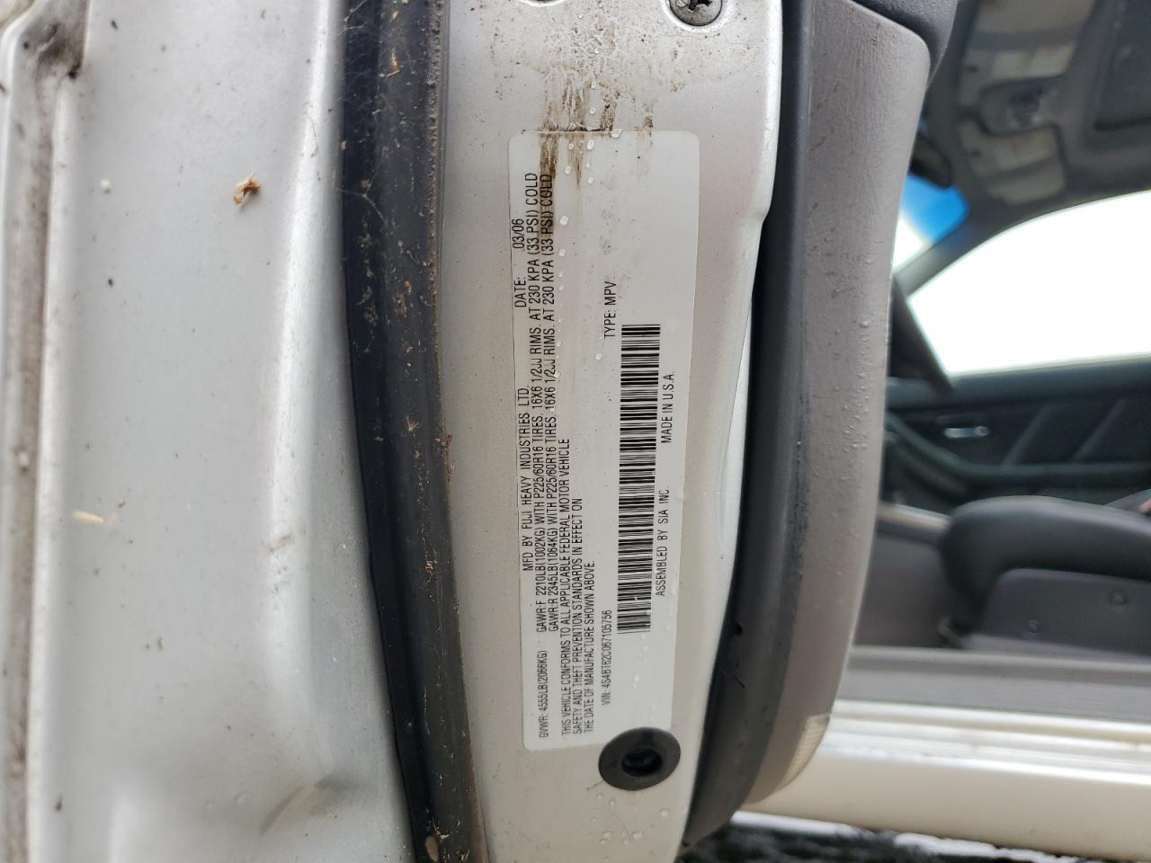 2006 Subaru Baja Sport VIN: 4S4BT62C067105756 Lot: 84912535