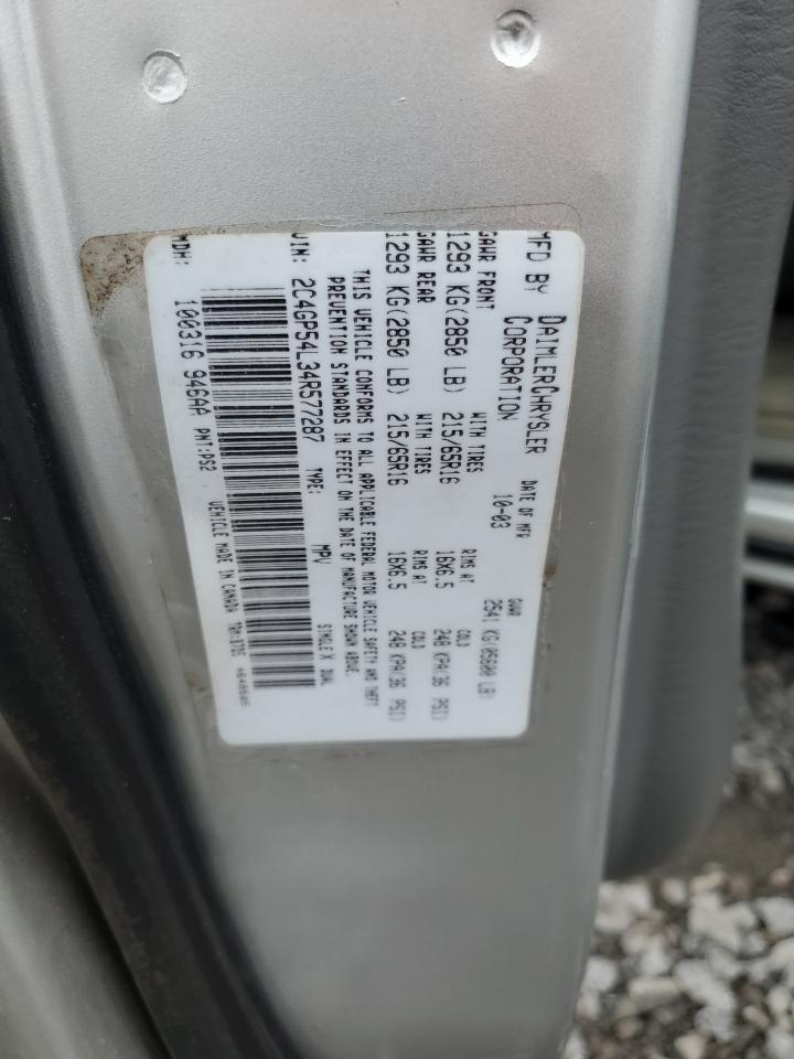 2004 Chrysler Town & Country Touring VIN: 2C4GP54L34R577287 Lot: 90469735