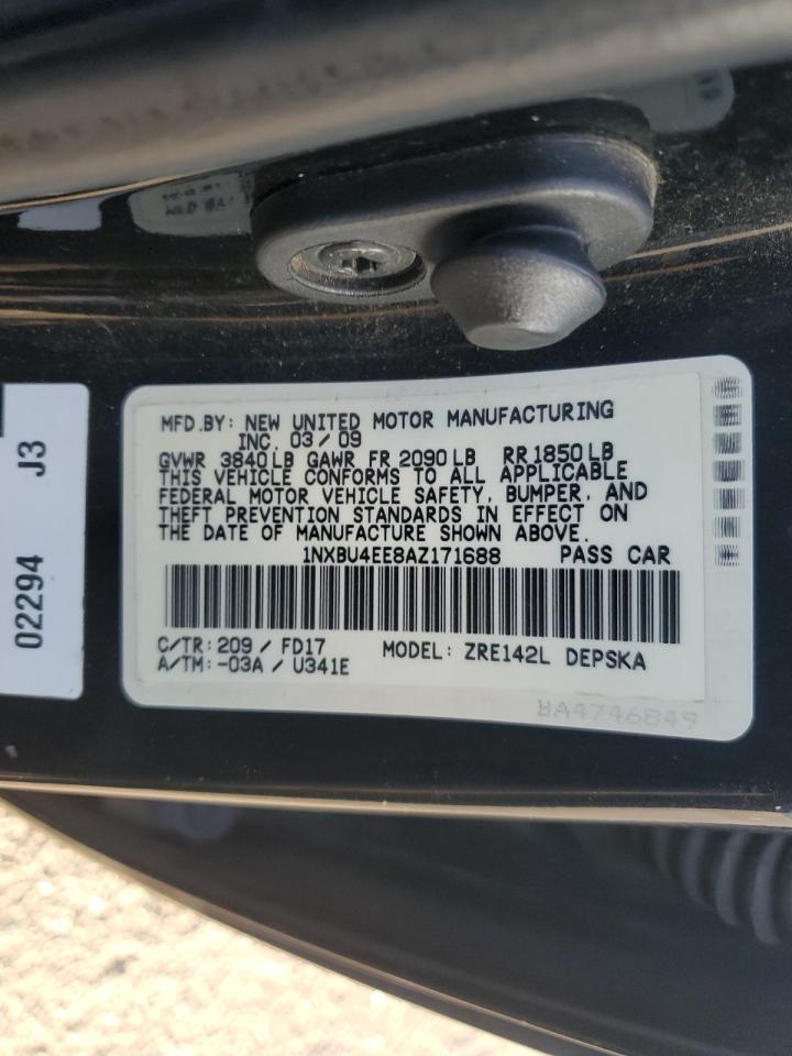 2010 Toyota Corolla Base VIN: 1NXBU4EE8AZ171688 Lot: 84845545