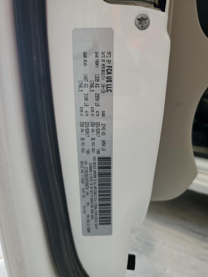 2019 Dodge Grand Caravan Se VIN: 2C4RDGBG2KR780574 Lot: 84587175