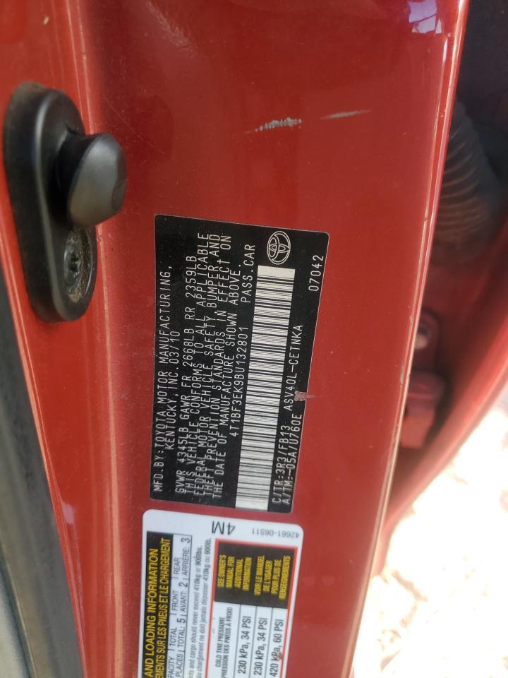 2011 Toyota Camry Base VIN: 4T1BF3EK9BU132801 Lot: 82707865