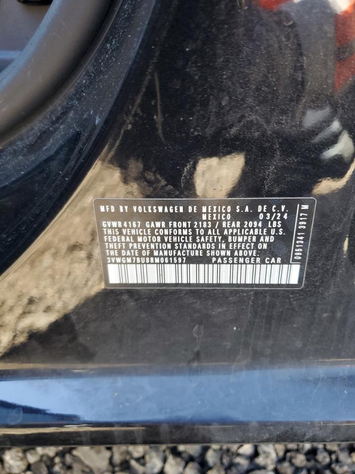 2024 Volkswagen Jetta Sel VIN: 3VWGM7BU8RM061597 Lot: 86152195