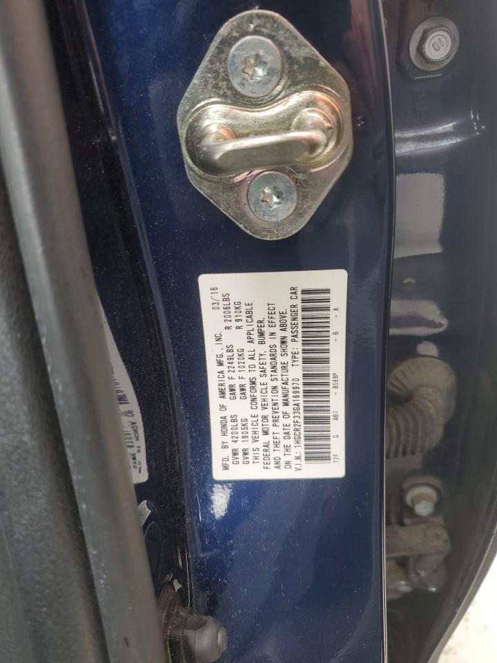 2016 Honda Accord Lx VIN: 1HGCR2F33GA169970 Lot: 85693235