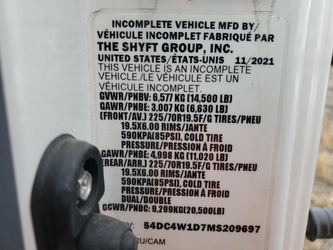 2021 Isuzu Npr Hd Box Truck VIN: 54DC4W1D7MS209697 Lot: 87124975
