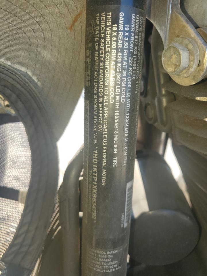 2019 Harley-Davidson Fltrxs VIN: 1HD1KTP1XKB634792 Lot: 82499755