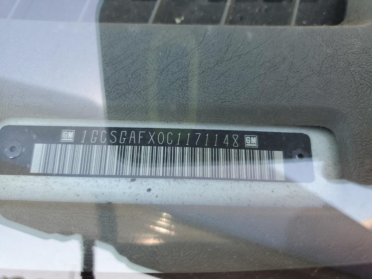 2012 Chevrolet Express G1500 VIN: 1GCSGAFX0C1171148 Lot: 84558235