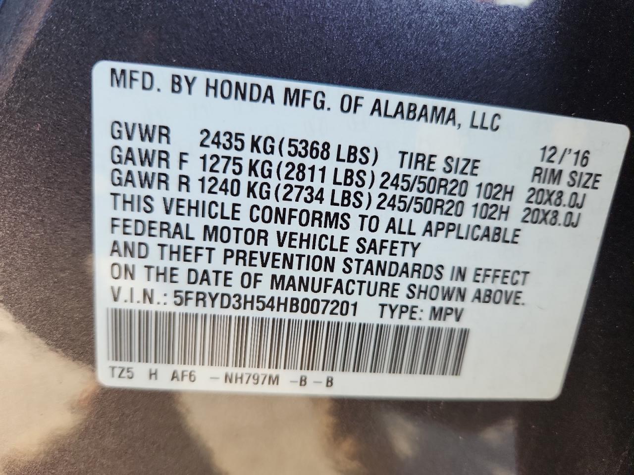 2017 Acura Mdx Technology VIN: 5FRYD3H54HB007201 Lot: 90334325