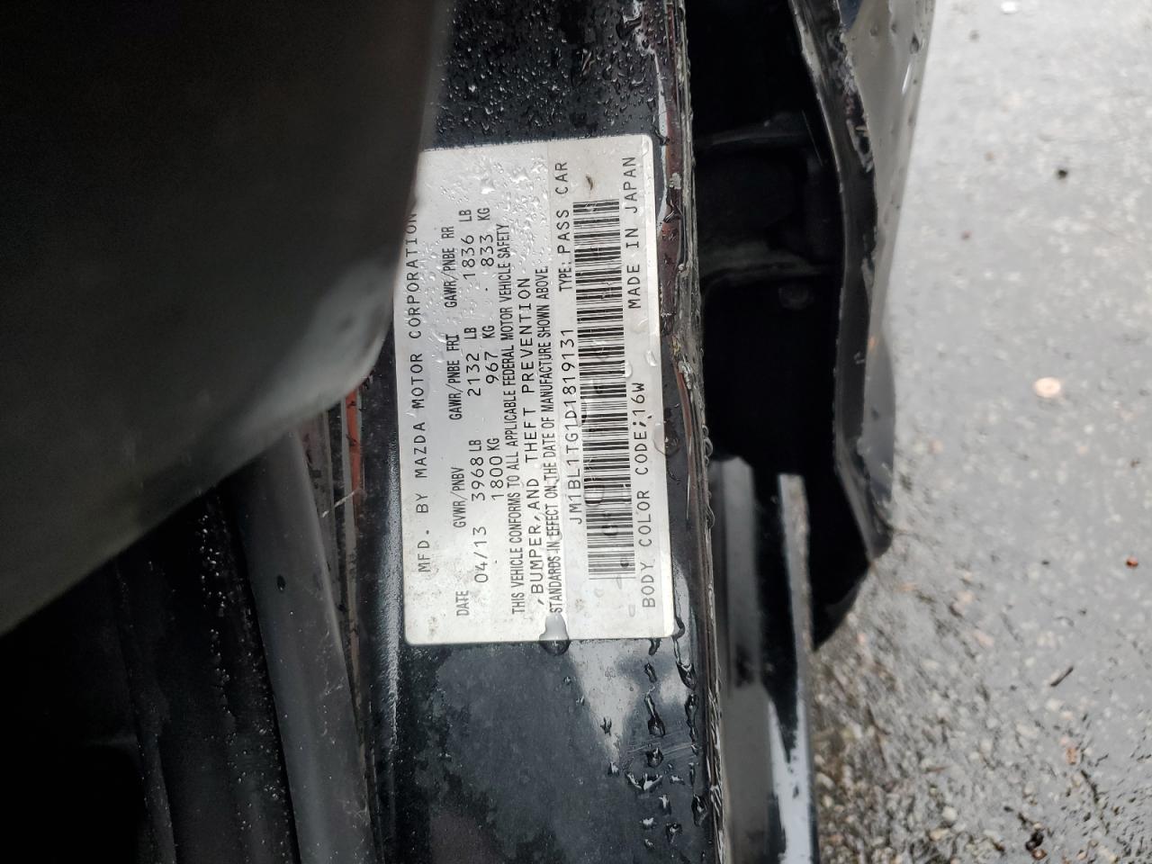 2013 Mazda 3 I VIN: JM1BL1TG1D1819131 Lot: 85390165