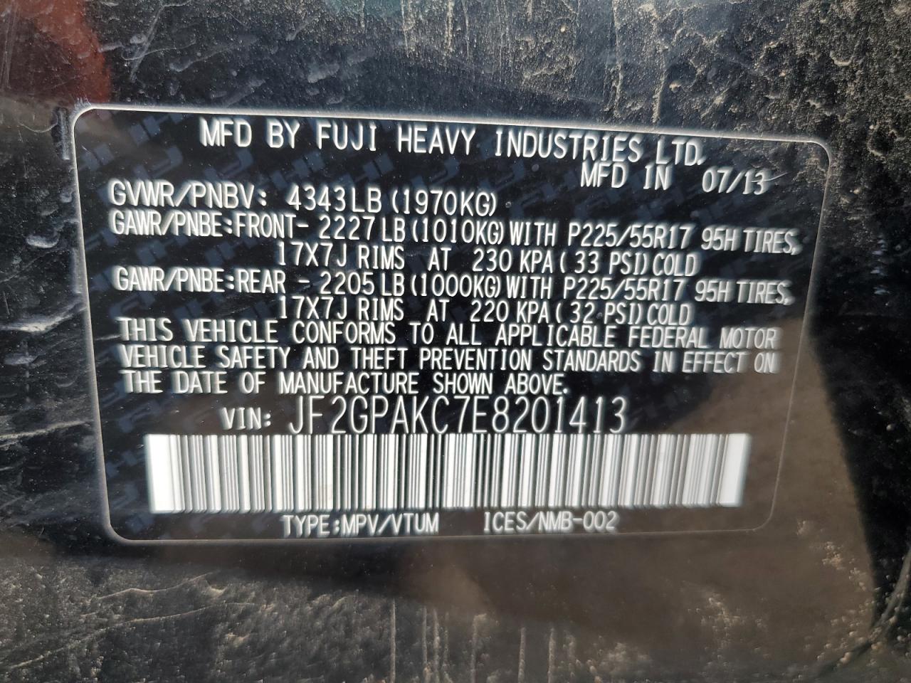 2014 Subaru Xv Crosstrek 2.0 Limited VIN: JF2GPAKC7E8201413 Lot: 86294525