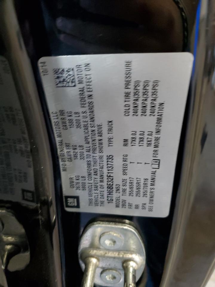 2015 GMC Canyon Sle VIN: 1GTH6BE32F1137735 Lot: 90062155