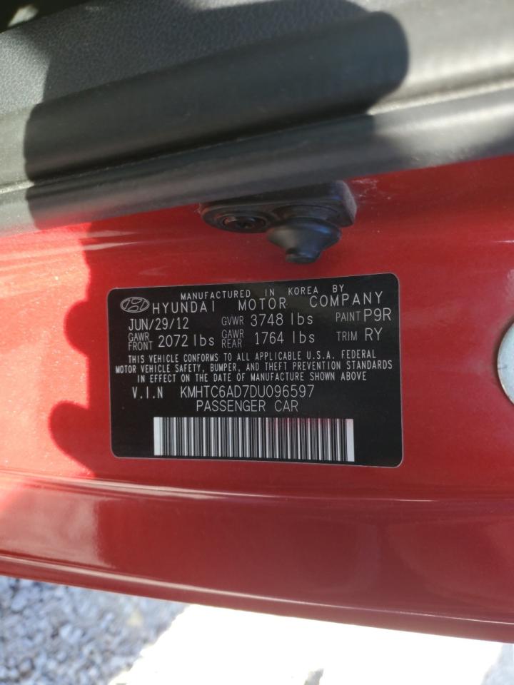 2013 Hyundai Veloster VIN: KMHTC6AD7DU096597 Lot: 85490675