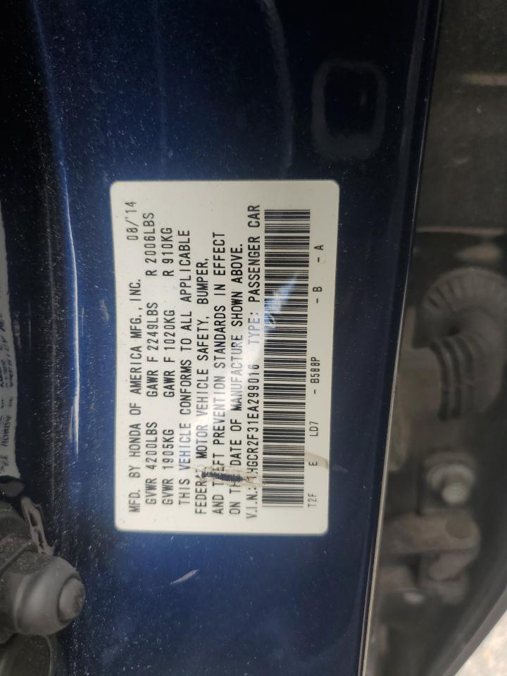 2014 Honda Accord Lx VIN: 1HGCR2F31EA299016 Lot: 85924165