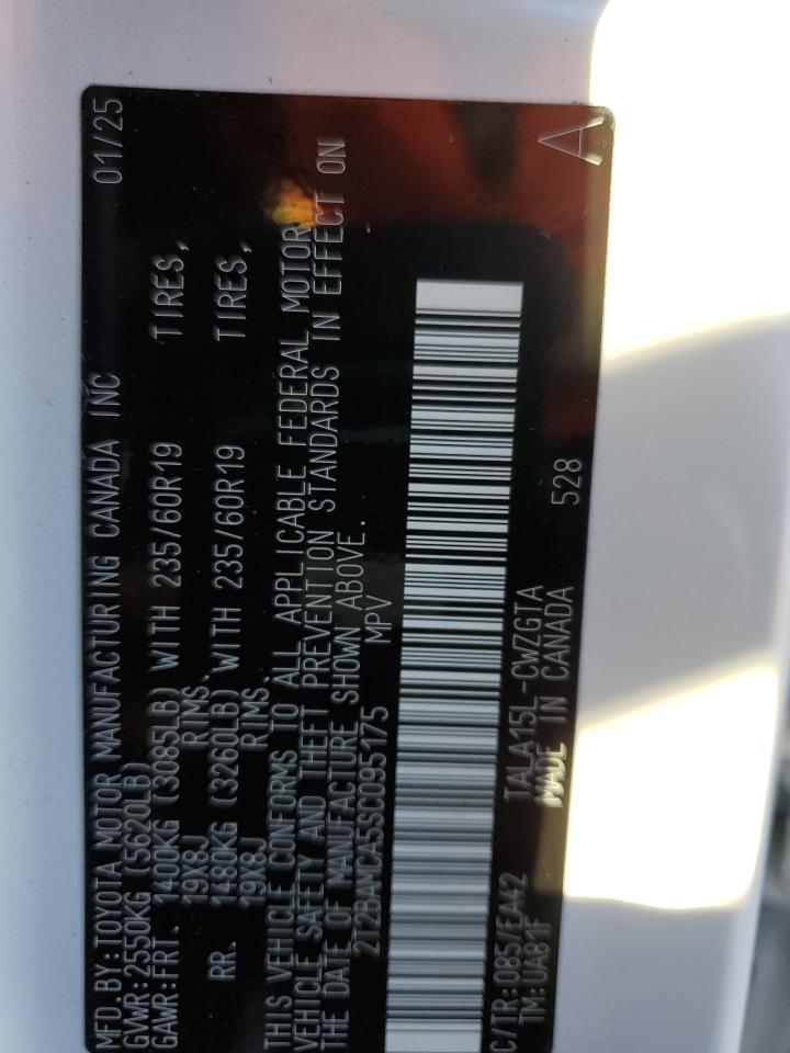 2025 Lexus Rx 350 Base VIN: 2T2BAMCA5SC095175 Lot: 86843335