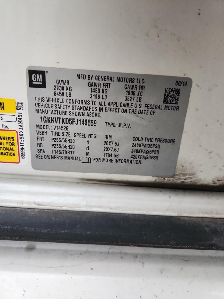 2015 GMC Acadia Denali VIN: 1GKKVTKD5FJ146669 Lot: 82505705