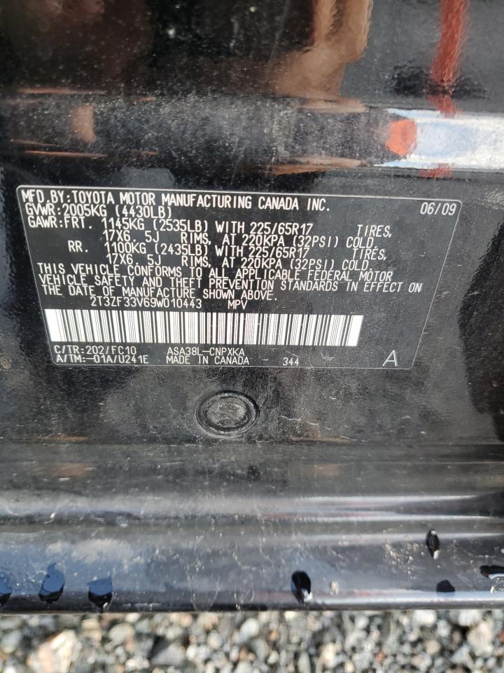 2009 Toyota Rav4 VIN: 2T3ZF33V69W010443 Lot: 90376165