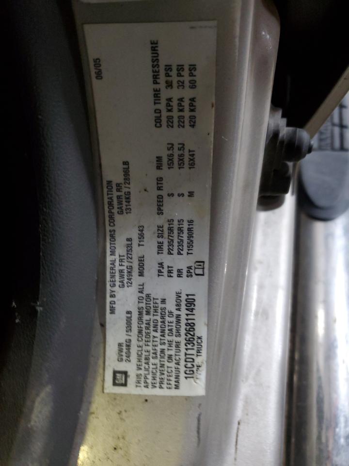 2006 Chevrolet Colorado VIN: 1GCDT136268114901 Lot: 82347385