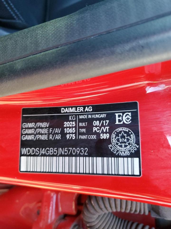 2018 Mercedes-Benz Cla 250 4Matic VIN: WDDSJ4GB5JN570932 Lot: 84956825