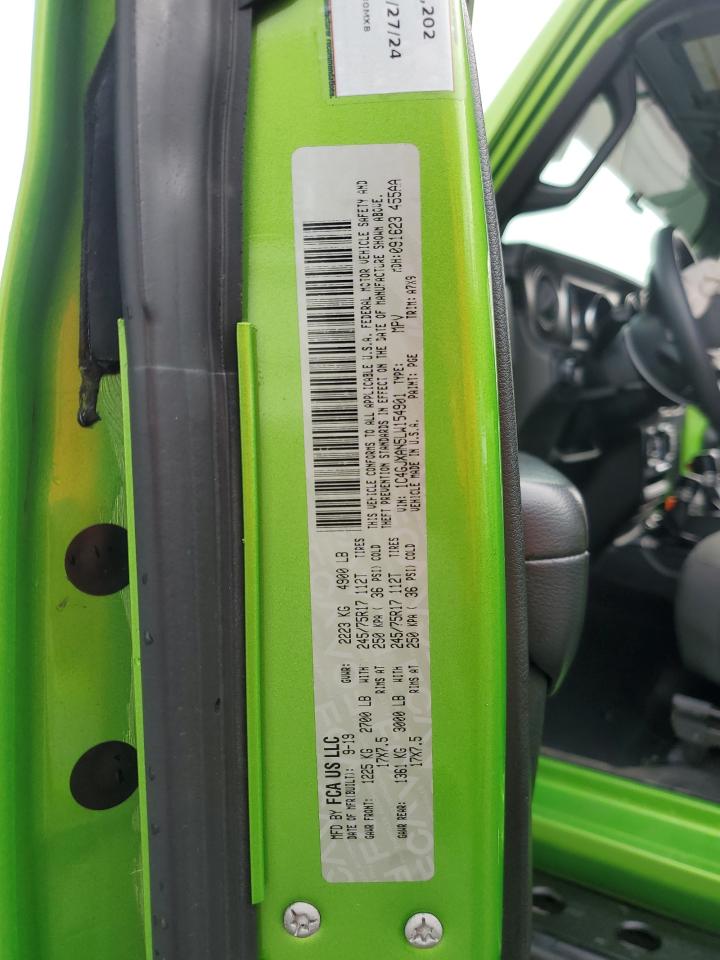 2020 Jeep Wrangler Sport VIN: 1C4GJXAN5LW154901 Lot: 84963735