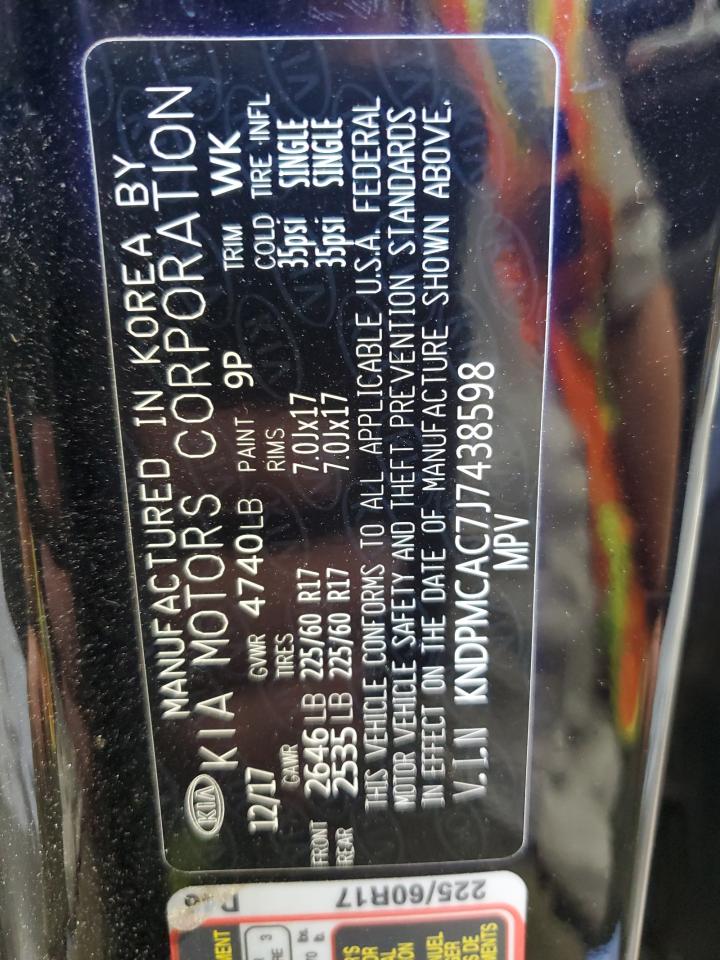 2018 Kia Sportage Lx VIN: KNDPMCAC7J7438598 Lot: 85260795