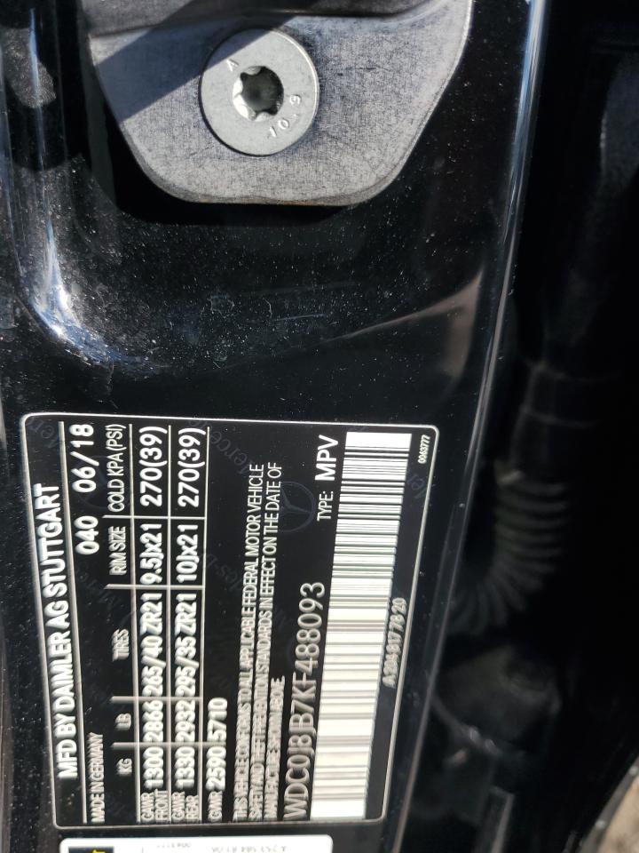 2019 Mercedes-Benz Glc Coupe 63 4Matic Amg VIN: WDC0J8JB7KF488093 Lot: 90738765