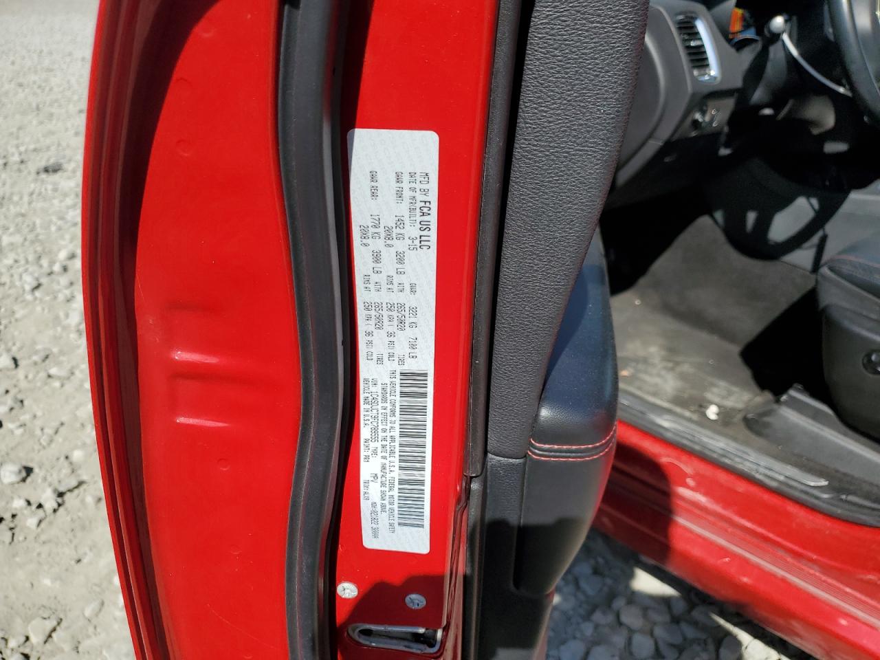 2015 Dodge Durango R/T VIN: 1C4SDJCT9FC789555 Lot: 84862295