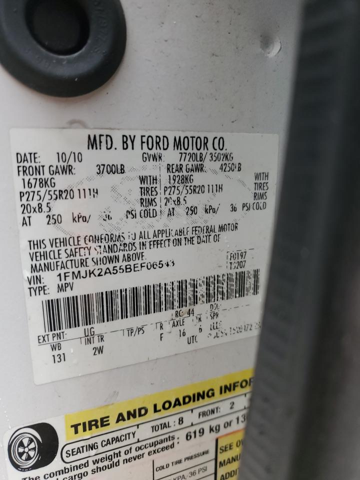 2011 Ford Expedition El Limited VIN: 1FMJK2A55BEF06543 Lot: 90608465