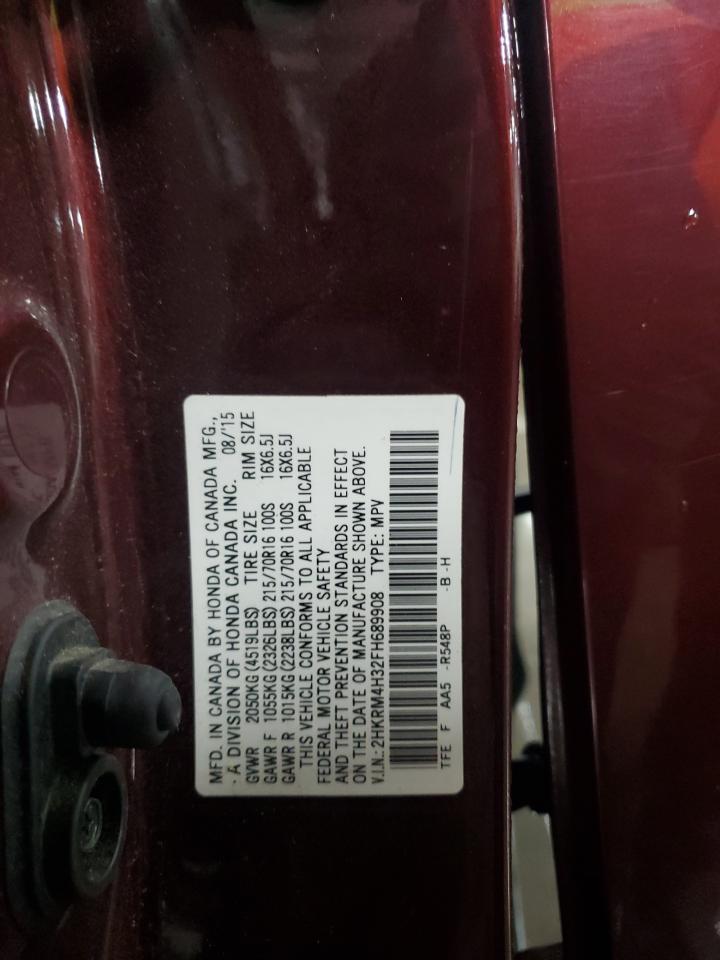 2015 Honda Cr-V Lx VIN: 2HKRM4H32FH689908 Lot: 86869535