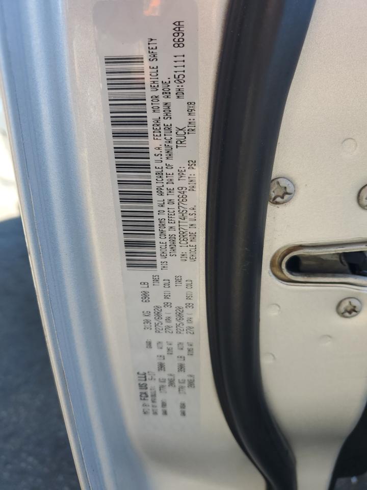 2017 Ram 1500 Slt VIN: 1C6RR7TT4HS776649 Lot: 82254005