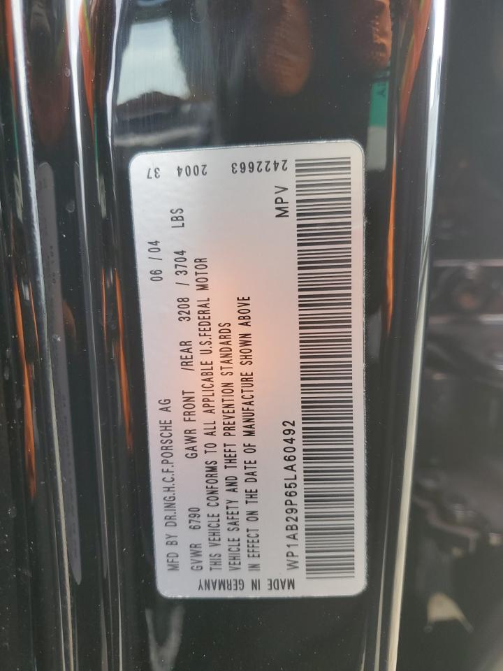 2005 Porsche Cayenne S VIN: WP1AB29P65LA60492 Lot: 90949805