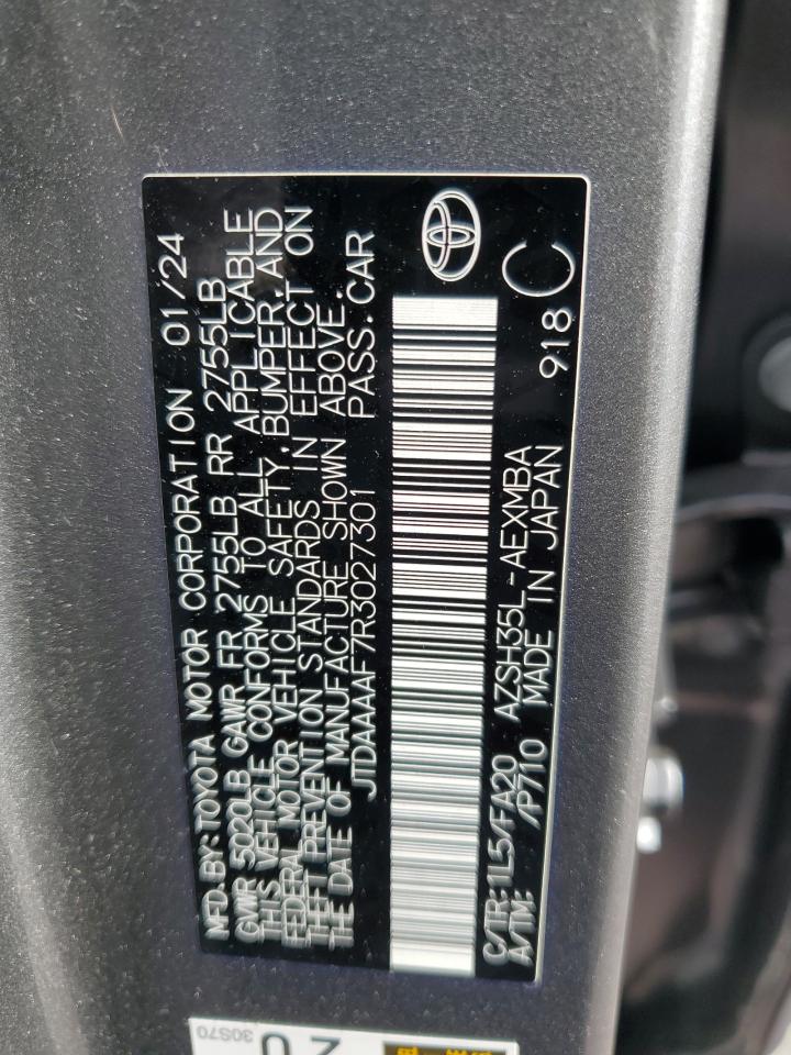 2024 Toyota Crown Xle VIN: JTDAAAAF7R3027301 Lot: 82230085