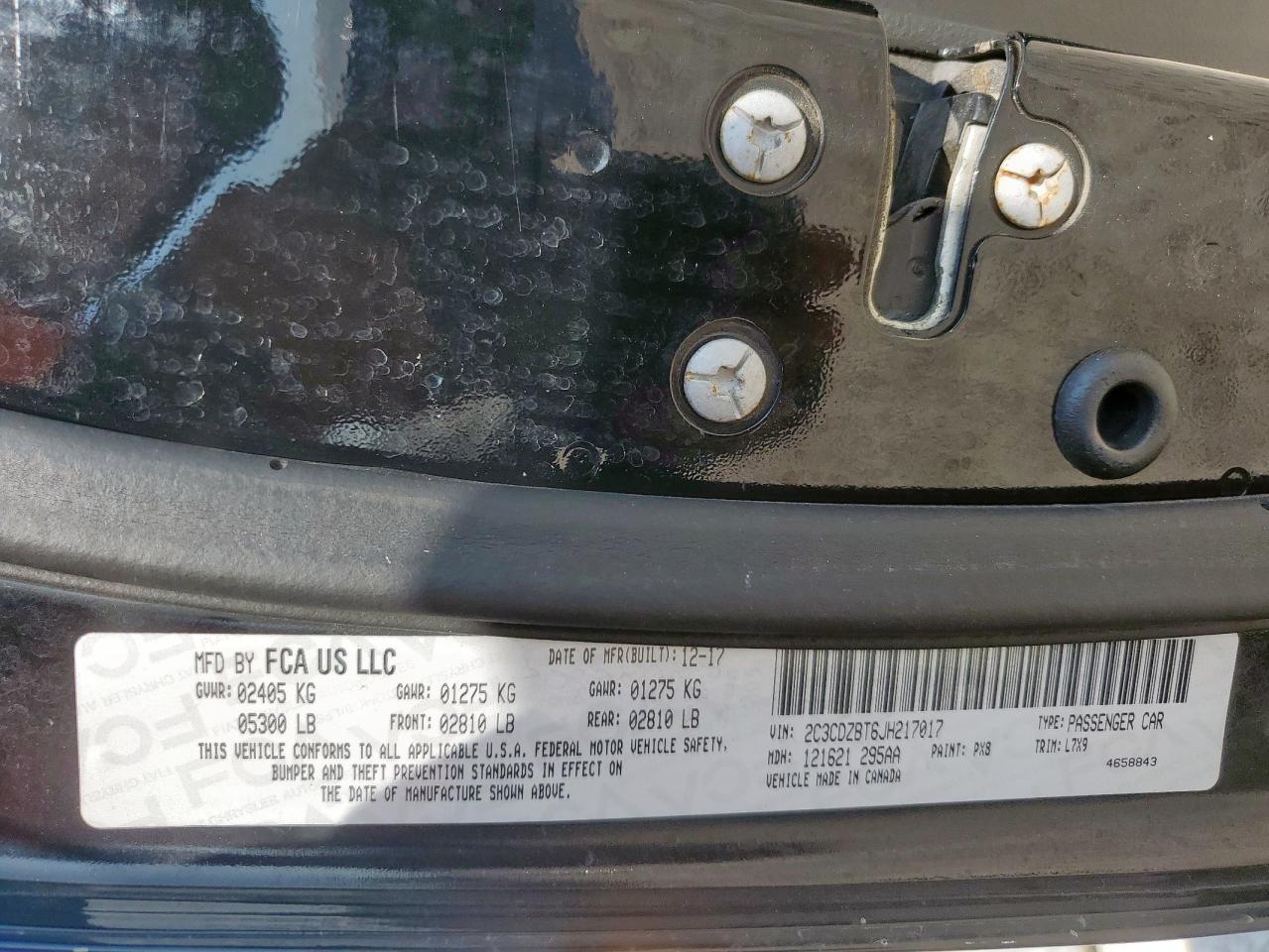 2018 Dodge Challenger R/T VIN: 2C3CDZBT6JH217017 Lot: 81927985