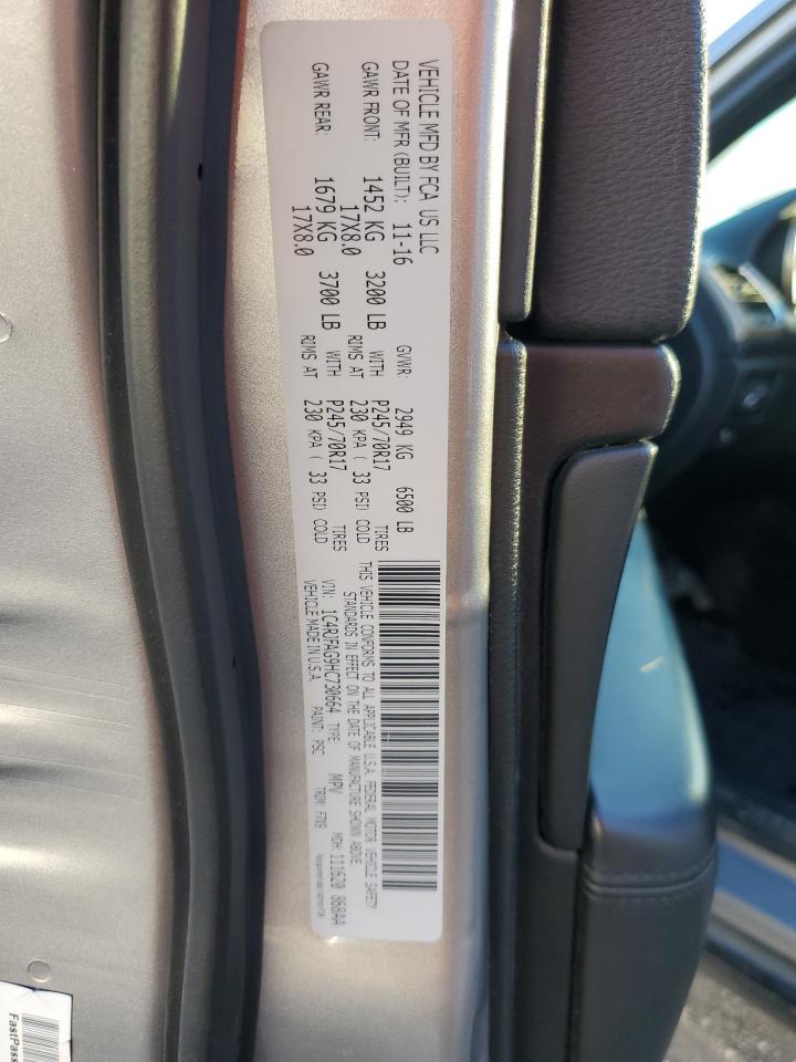 2017 Jeep Grand Cherokee Laredo VIN: 1C4RJFAG9HC730664 Lot: 86290595