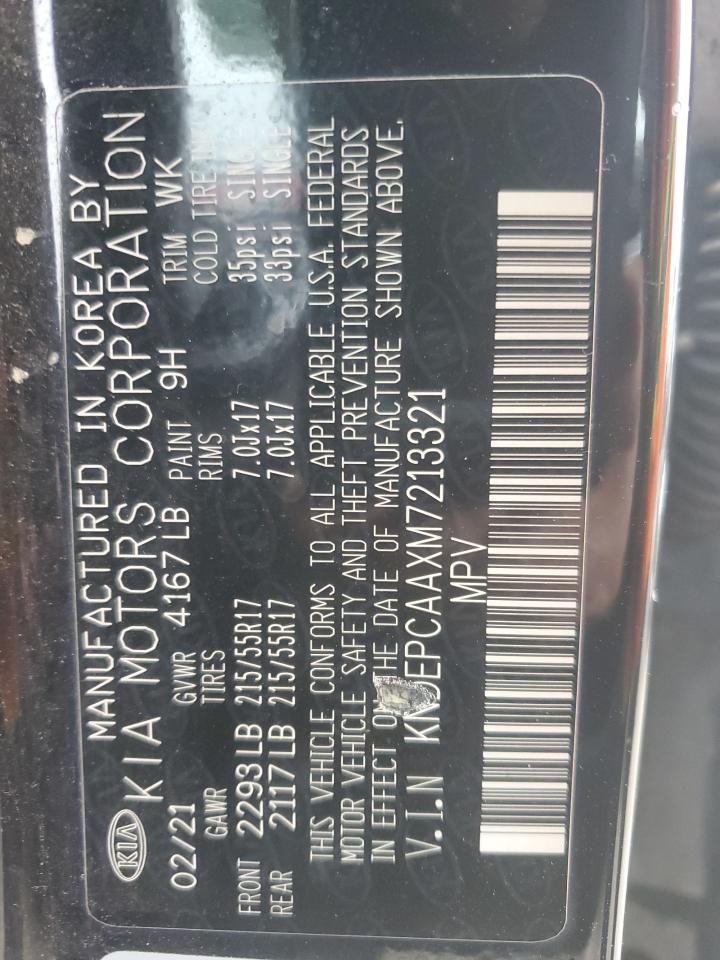 2021 Kia Seltos Lx VIN: KNDEPCAAXM7213321 Lot: 89511385