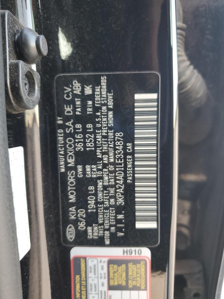 2020 Kia Rio Lx VIN: 3KPA24AD1LE334878 Lot: 89839705