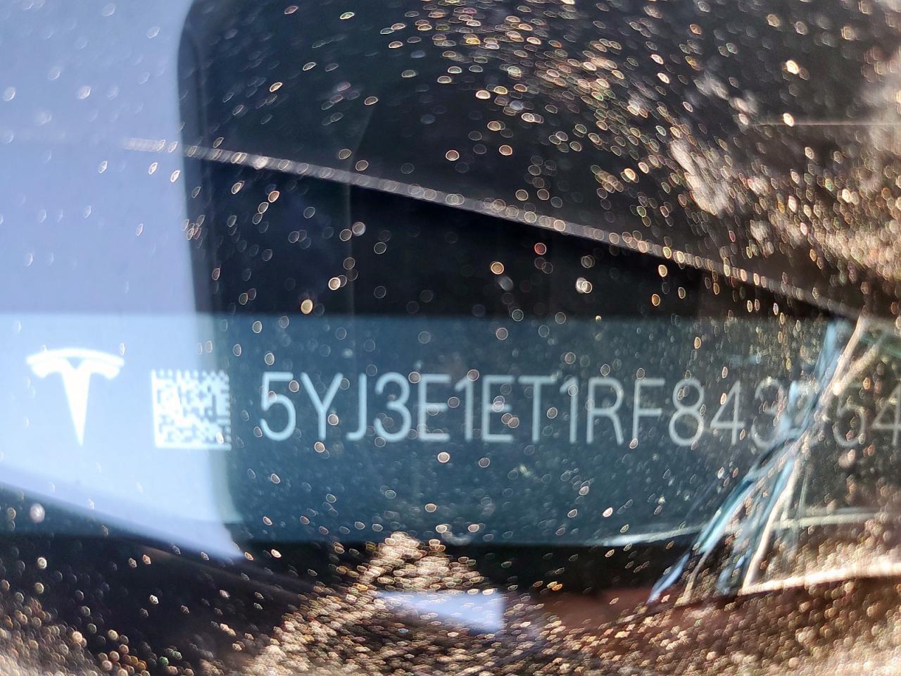 2024 Tesla Model 3 VIN: 5YJ3E1ET1RF843954 Lot: 82230655