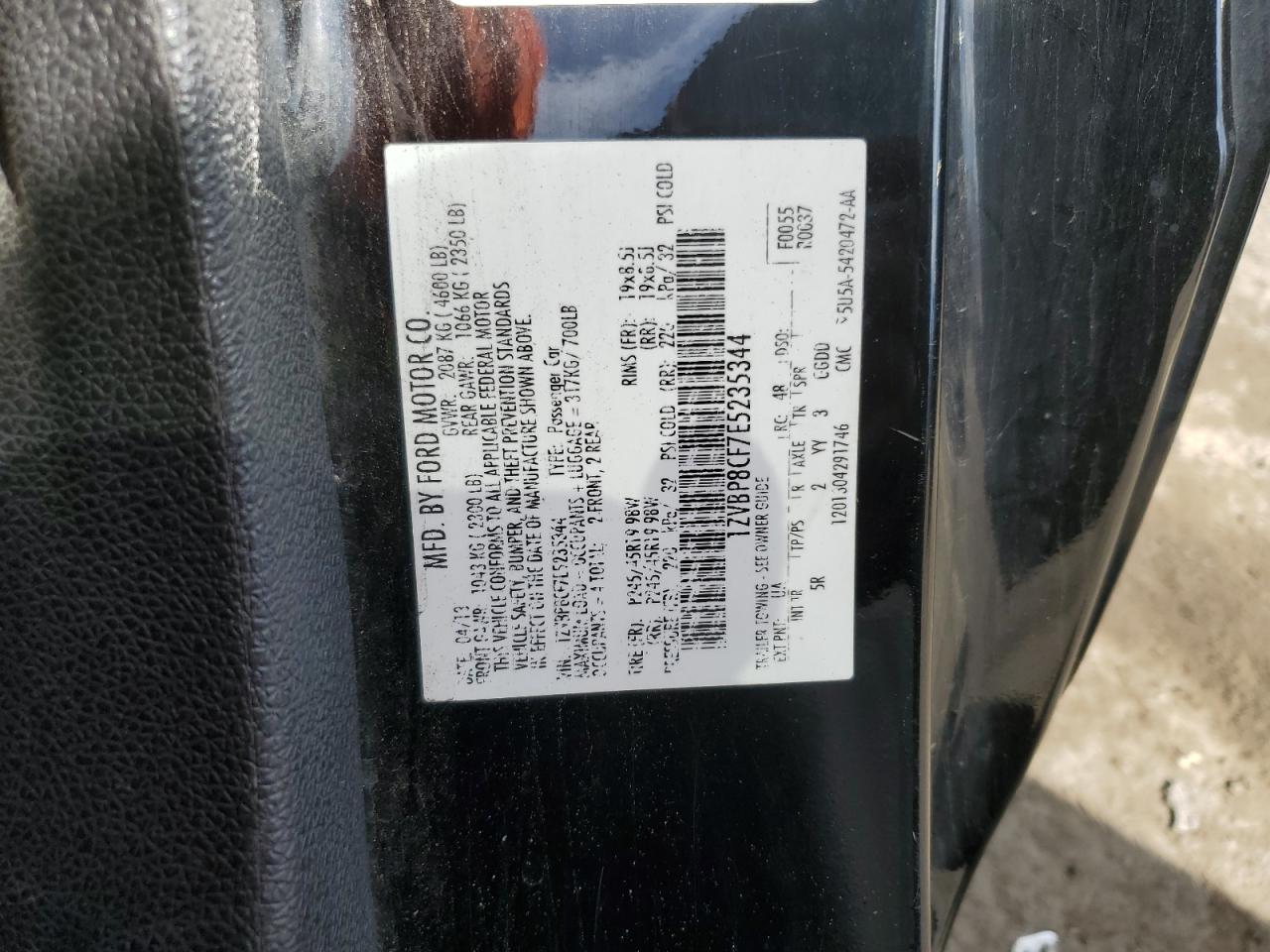 2014 Ford Mustang Gt VIN: 1ZVBP8CF7E5235344 Lot: 86306815