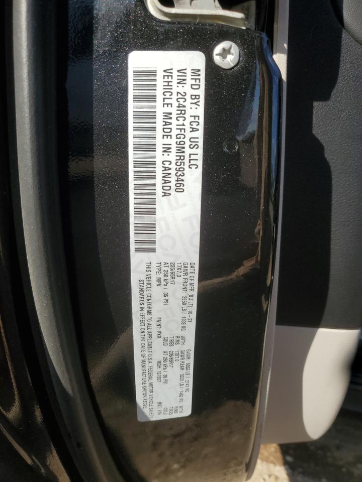 2021 Chrysler Pacifica Touring VIN: 2C4RC1FG9MR593460 Lot: 90635835