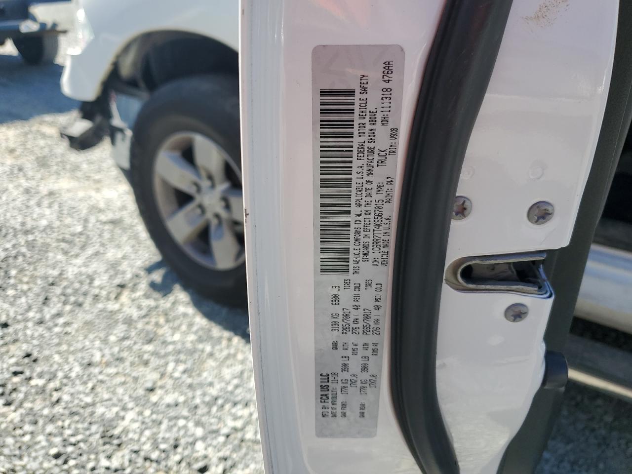 2019 Ram 1500 Classic Slt VIN: 1C6RR7TT4KS567015 Lot: 82540335