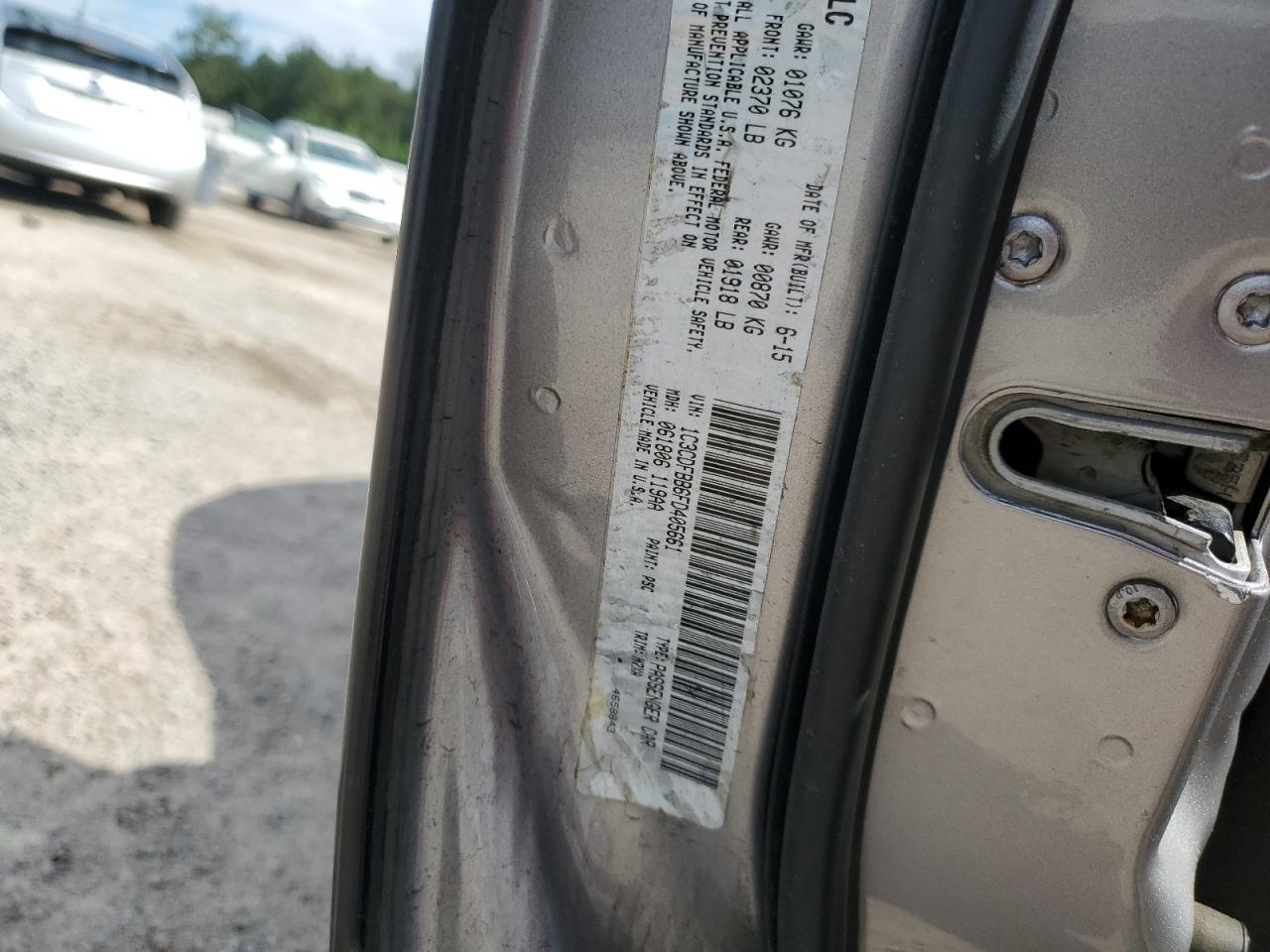 2015 Dodge Dart Sxt VIN: 1C3CDFBB6FD405661 Lot: 85855775