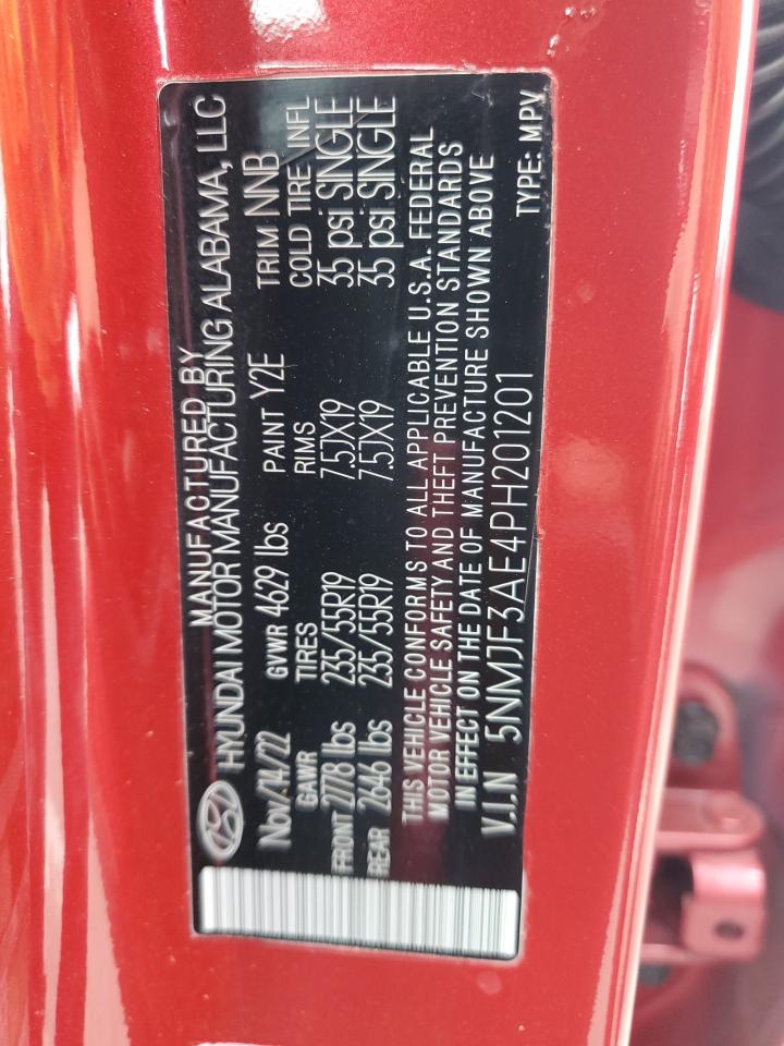 2023 Hyundai Tucson Sel VIN: 5NMJF3AE4PH201201 Lot: 82284295