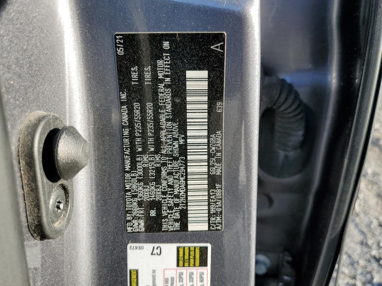 2021 Lexus Rx 350 VIN: 2T2HZMDA6MC294773 Lot: 86494525