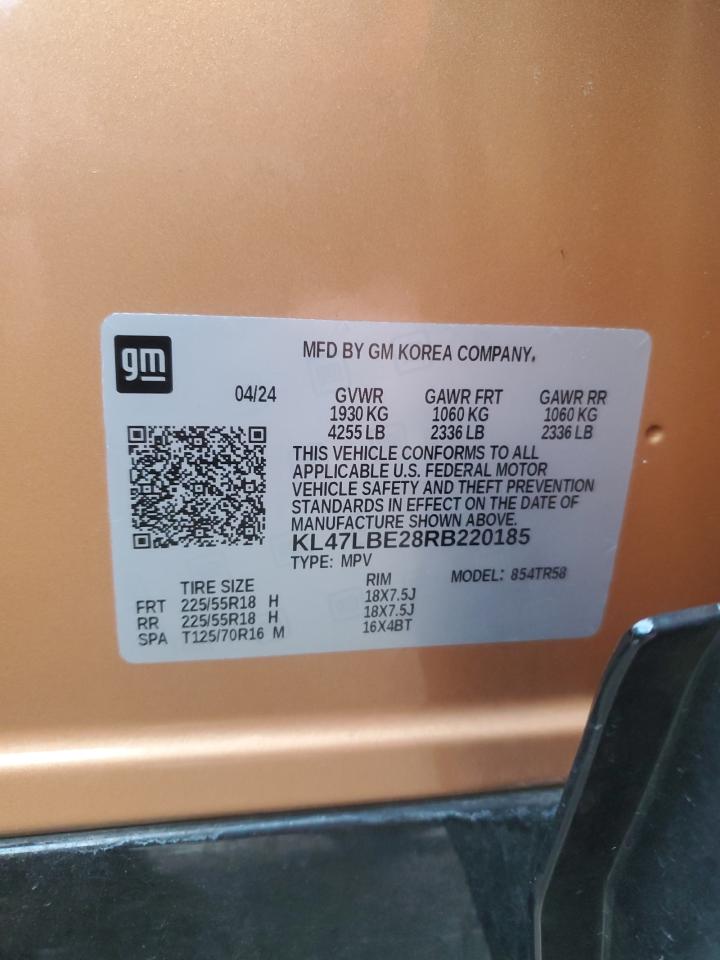 2024 Buick Envista Sport Touring VIN: KL47LBE28RB220185 Lot: 82517075